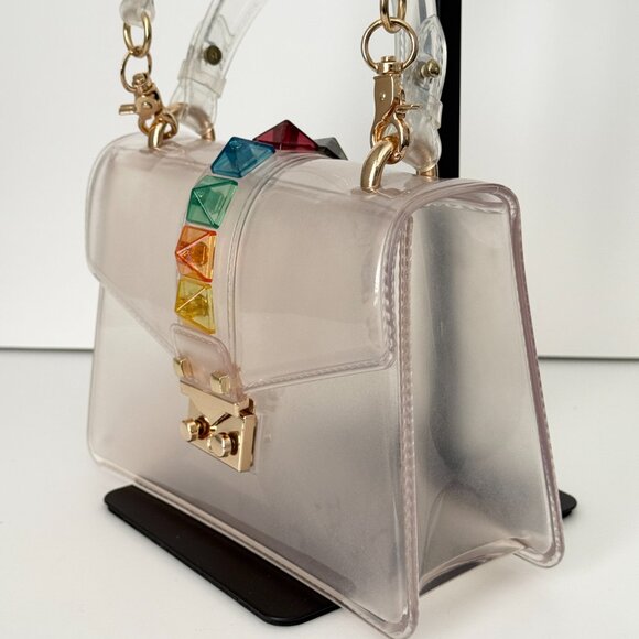 Clear Transparent Jelly Handbag | Crossbody - Picture 2 of 10